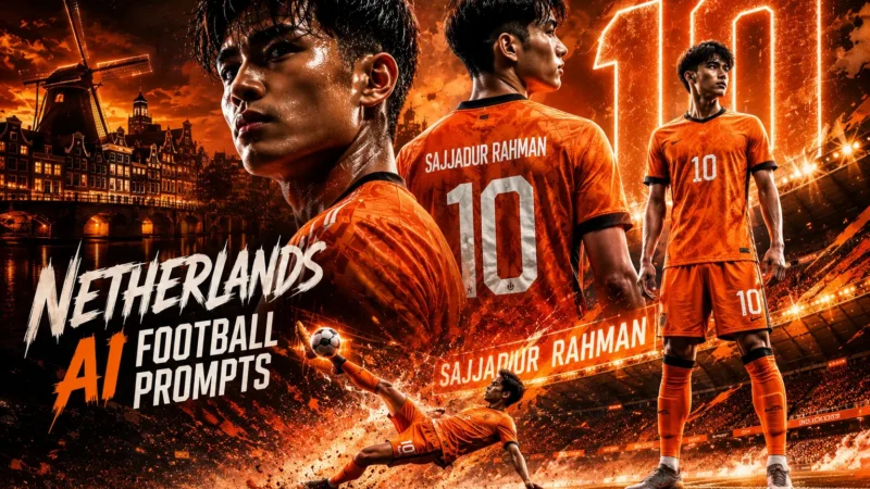 Netherlands AI Football Prompts for Posters and Jersey Edits