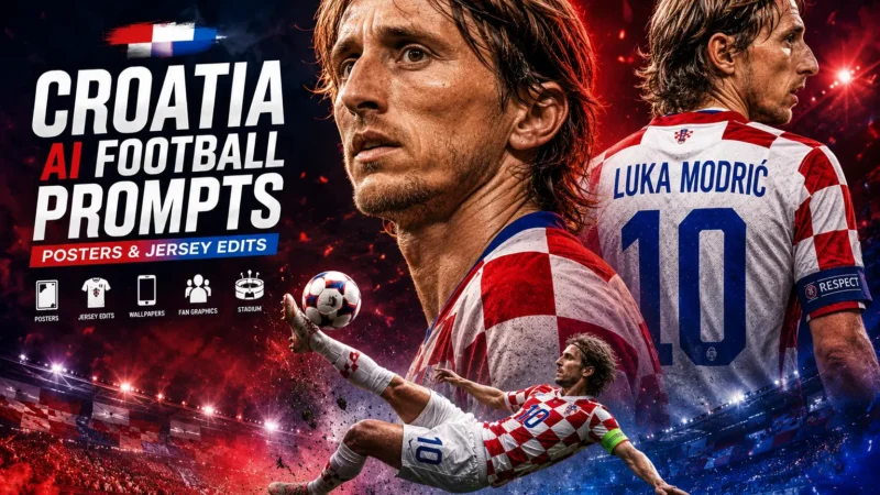 Croatia AI Football Prompts for Posters and Jersey Edits