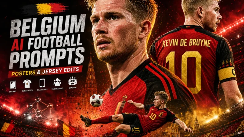 Belgium AI Football Prompts for Posters and Jersey Edits