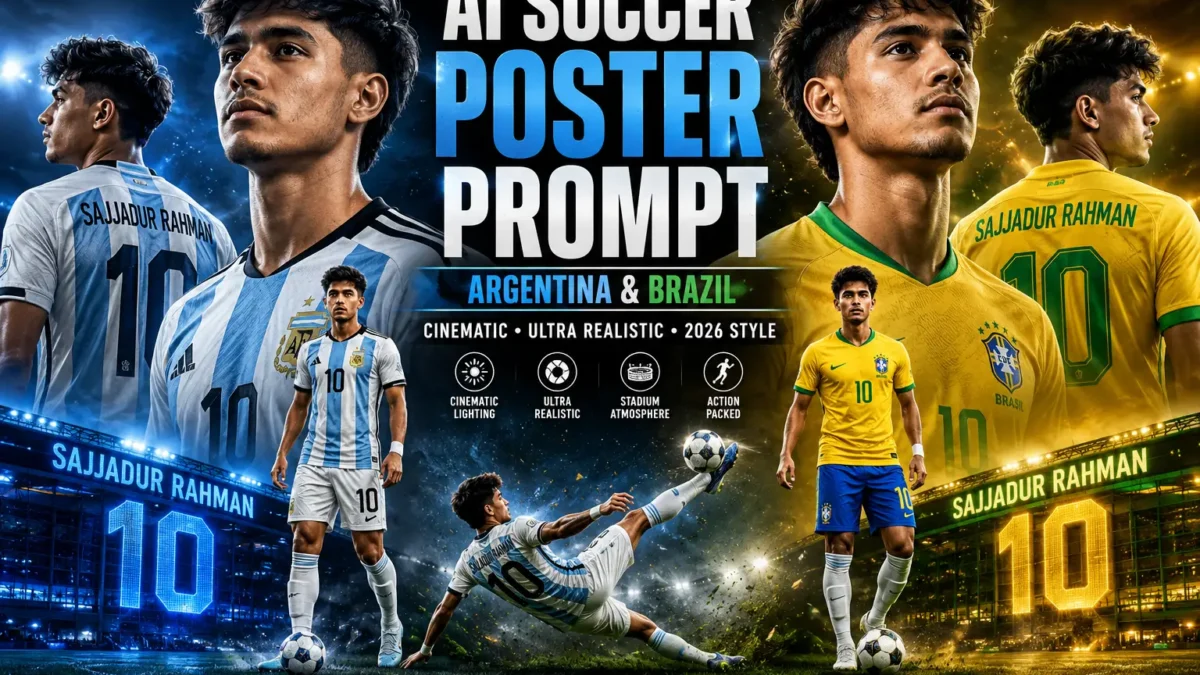 AI Soccer Poster Prompt Guide: Create Cinematic Argentina & Brazil Football Posters in 2026 Style