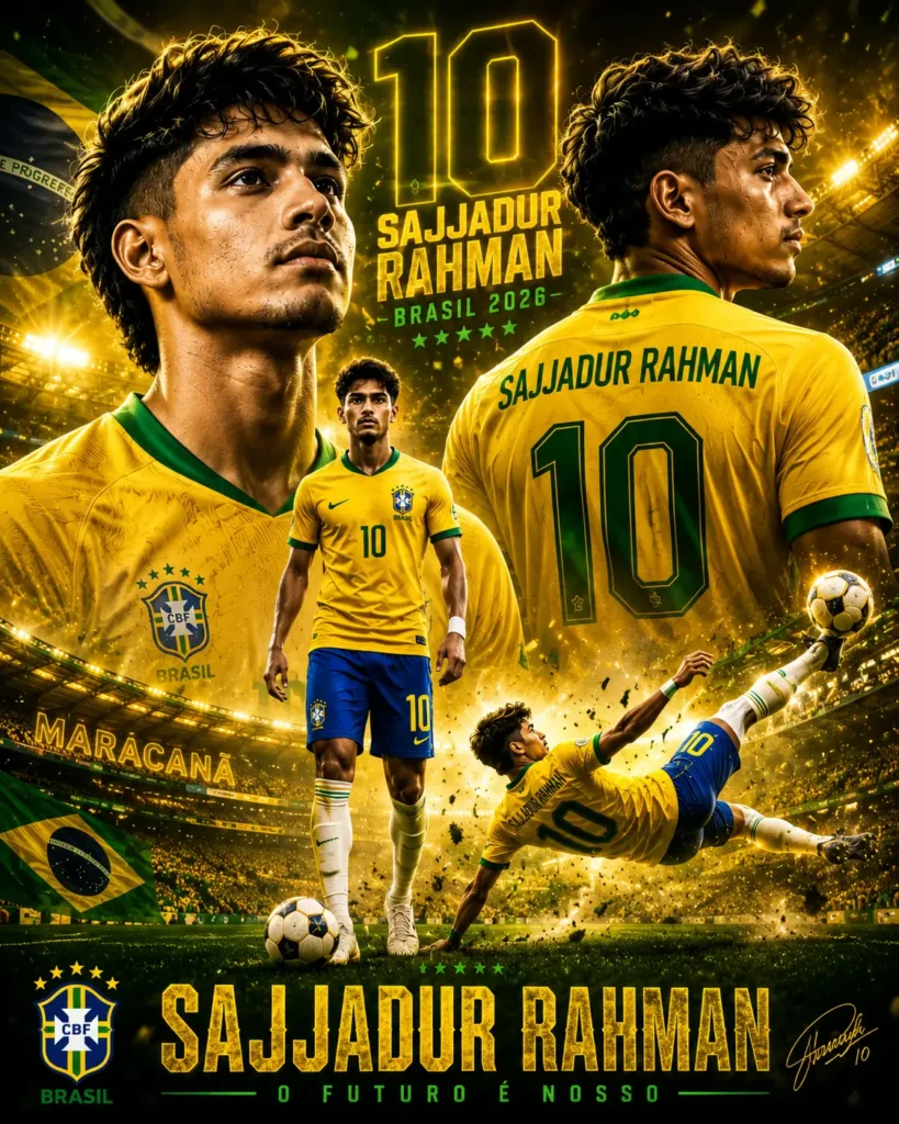 AI Soccer Poster Prompt Guide: Create Cinematic Argentina & Brazil Football Posters in 2026 Style 3 brazil version of ai image