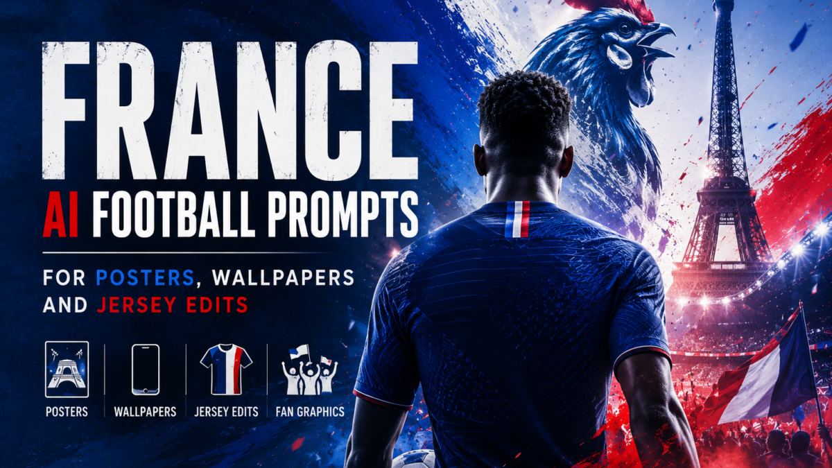 France AI Football Prompts for Posters and Jersey Edits