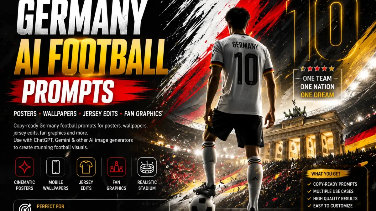 Germany AI Football Prompts for Posters and Jersey Edits