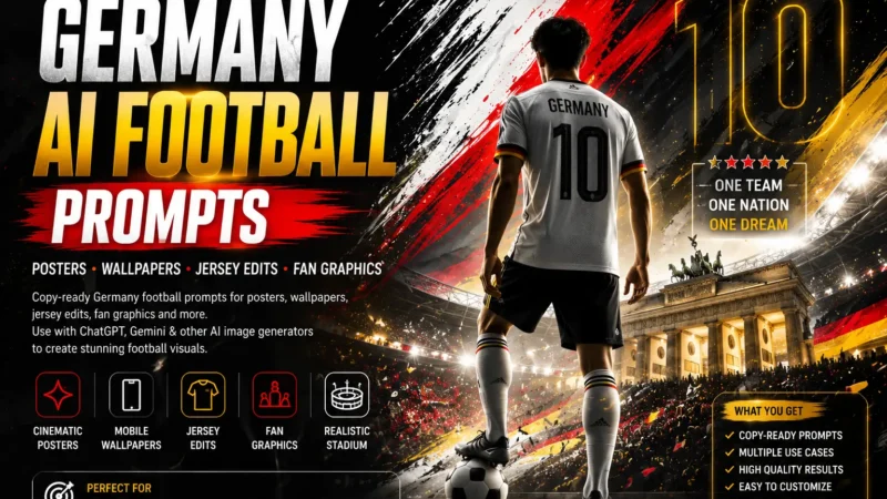 Germany AI Football Prompts for Posters and Jersey Edits