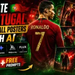 Portugal AI Football Prompts for Posters and Jersey Edits