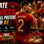 Morocco AI Football Prompts for Posters and Jersey Edits
