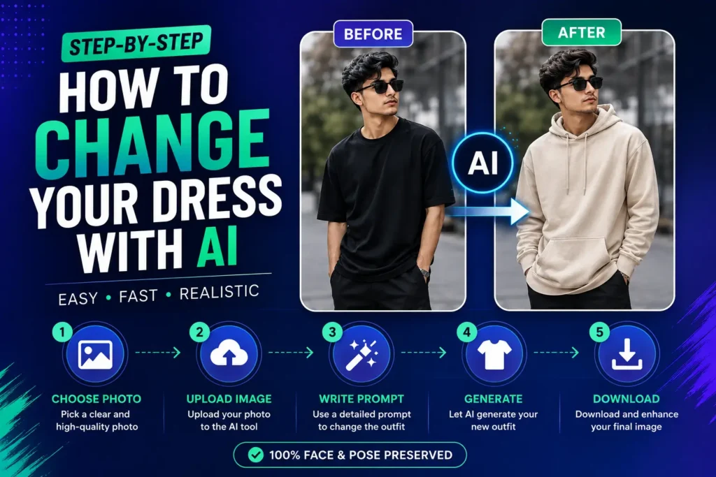 How to Change Your Dress With AI (Complete Step-by-Step Guide) 2 AI outfit changer before and after example