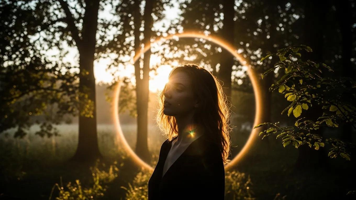 How to Create Cinematic Look in Photos – Make It Cinematic Edit Now 3 Subject illuminated by backlighting creating a halo effect, showcasing effective lighting techniques in photography