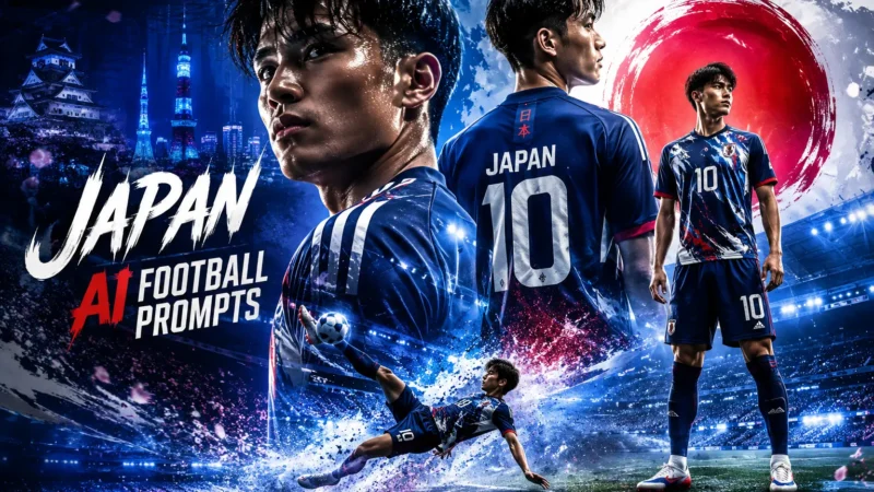 Japan AI Football Prompts for Posters and Jersey Edits