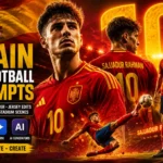 Spain AI Football Prompts for Posters and Jersey Edits
