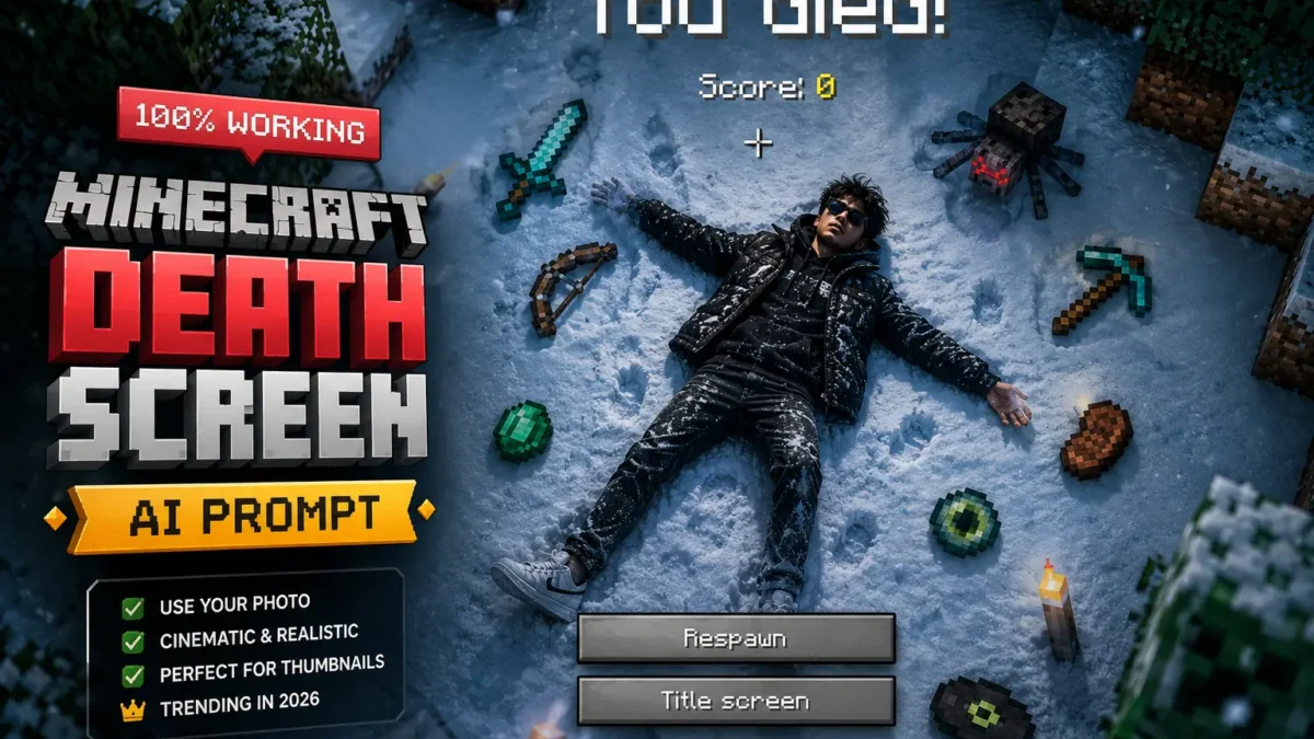 Minecraft Death Screen AI Prompt (Copy & Use)