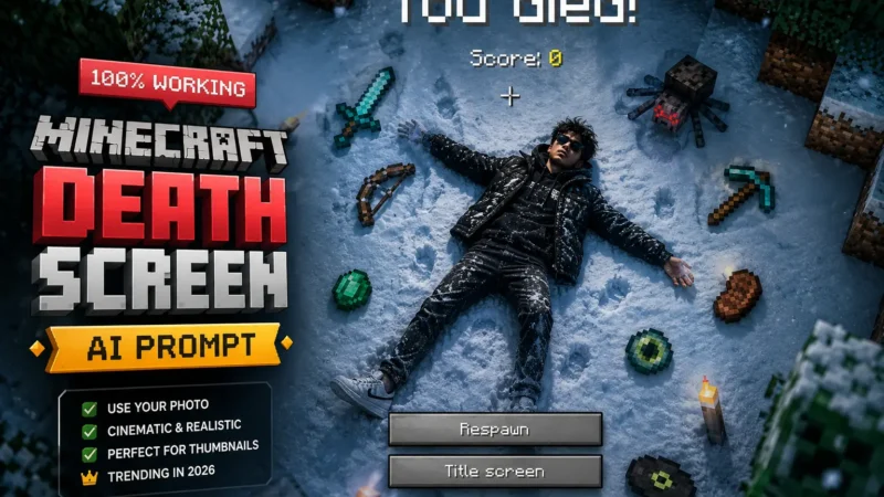 Minecraft Death Screen AI Prompt (Copy & Use)