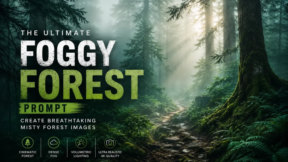 Foggy Forest Prompt: Create Breathtaking Misty Forest Image