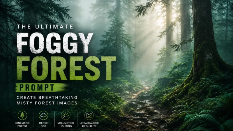 Foggy Forest Prompt: Create Breathtaking Misty Forest Image
